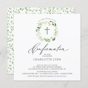 Botanical Leaf Confirmation Invitation