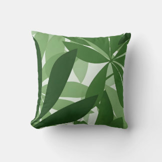 botanical leaf fresh green interior cushion