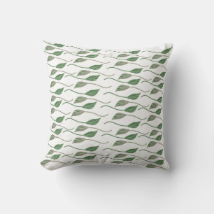 Botanical Leaf Greenery Hand Drawn Pattern Cushion