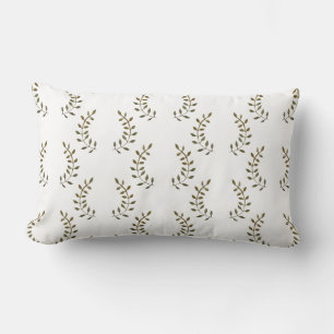 Botanical Leaf Painting Throw Pillow