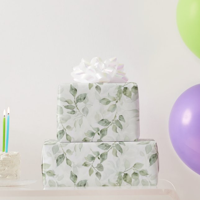 Botanical Leaf Pattern  Wrapping Paper (Party Gifts)