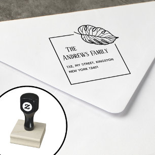 Botanical Leaf Rubber Stamp