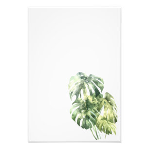 Botanical Leaf Watercolor Art Print-Monstera Photo Print