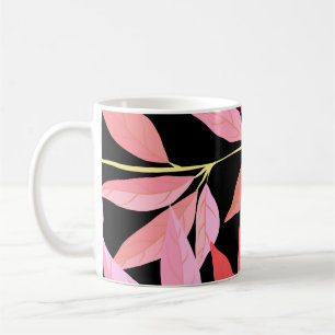 Botanical leaves, colourful seamless pattern. coffee mug