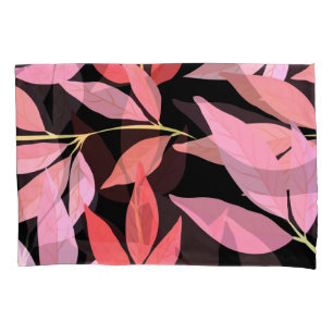 Botanical leaves, colourful seamless pattern. pillowcase