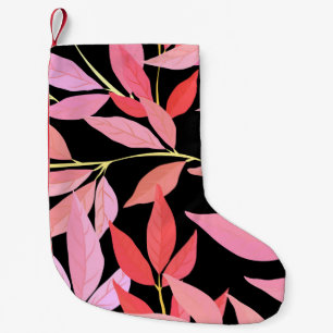 Botanical leaves, colourful seamless pattern. small christmas stocking