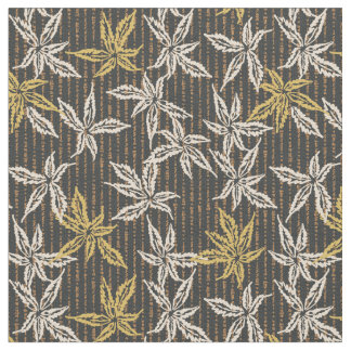 Botanical leaves Complex maximalist noir Fabric