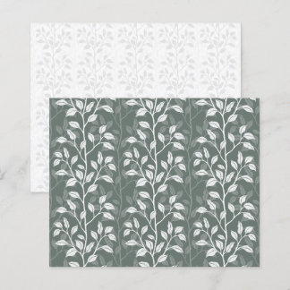 Botanical Leaves Deep Sage Green Scrapbook Paper