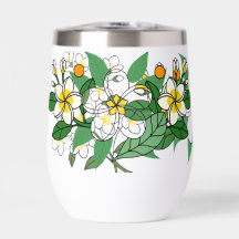 Botanical Leaves & Flowers Water Bottle