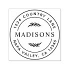 Botanical Leaves Modern Round Return Address