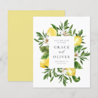 Botanical Lemon Blossoms Frame Save the Date
