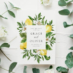 Botanical Lemon Blossoms Frame Save the Date  Postcard<br><div class="desc">Set the tone for your big day with this customisable Save the Date postcard, featuring a beautiful watercolor design of lemons and a delicate greenery frame. Perfect for a fresh, summery wedding, this postcard adds a touch of nature and brightness to your announcement. Personalise it with your names, wedding date,...</div>