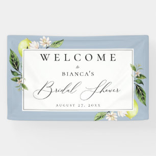 Botanical Lemons Bridal Shower Welcome Banner