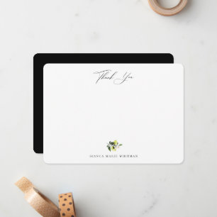 Botanical Lemons Thank You Note Card