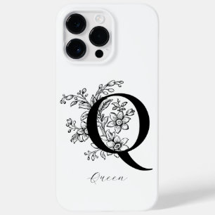 Botanical Letter Q Monogram Name  Case-Mate iPhone 14 Pro Max Case