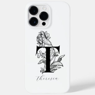 Botanical Letter T Monogram Name    Case-Mate iPhone 14 Pro Max Case