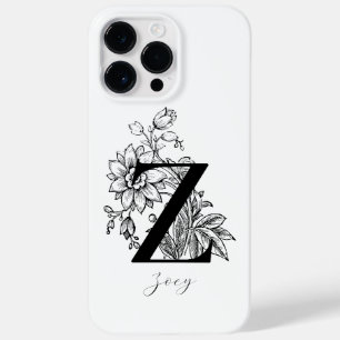 Botanical Letter Z Monogram Name     Case-Mate iPhone 14 Pro Max Case