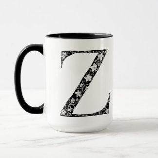 Botanical Letter Z Mug, Art by Elizabeth Sampson Mug