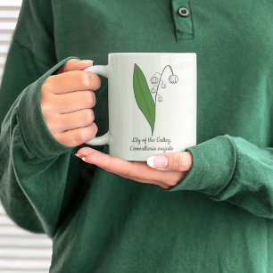 Botanical Lily of the Valley Pastel Flower  Coffee Mug