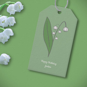 Botanical Lily of the Valley Pastel Flower Gift Tags