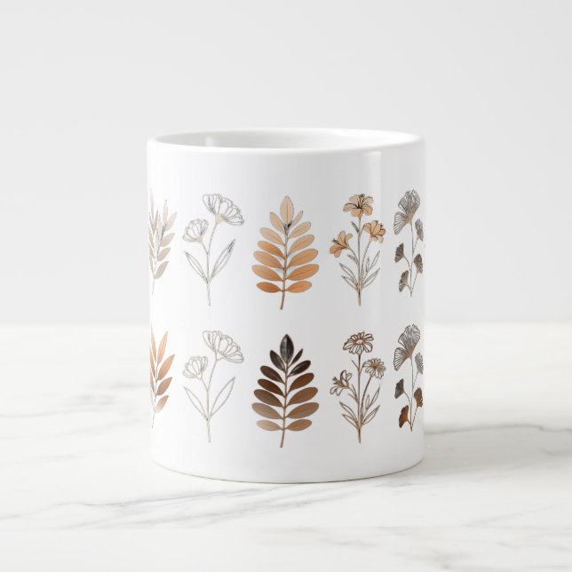 Botanical Line Art mugs (Front)