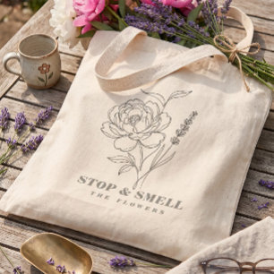 Botanical Line Art Tote Bag 2026 Zazzle