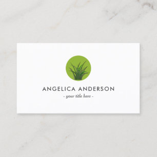 Botanical Logo - Lawn Care Business Card