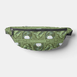 Botanical Lotus Panel Pattern - The White Lotus Bum Bags
