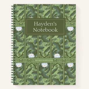 Botanical Lotus Panel Pattern - The White Lotus Notebook