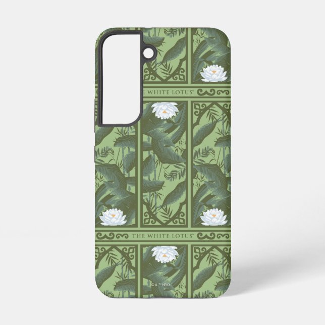 Botanical Lotus Panel Pattern - The White Lotus Samsung Galaxy S22 Case (Back)