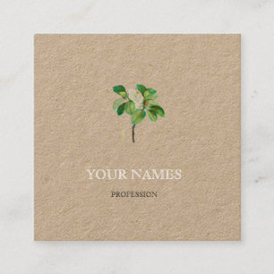 BOTANICAL "MAGNOLIA"  BUSINESS CARD BY REDOUTÉ