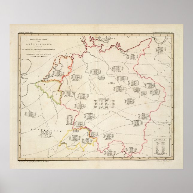 Botanical Map of Germany Poster (Front)