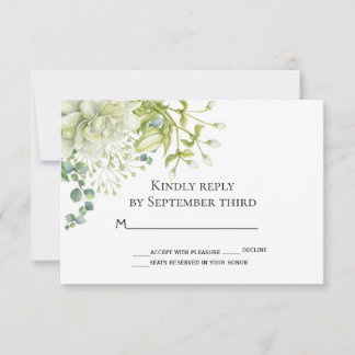 Botanical Matrimony RSVP Card
