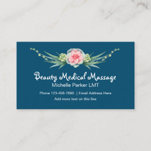 Botanical Medical Massage Therapy Business Card