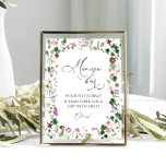 Botanical Mimosa Bar Drink Sign<br><div class="desc">A watercolor botanical mimosa bar drink sign is a breathtaking work of art that brings the beauty of nature to any celebration. The delicate brushstrokes of the watercolor create a mesmerizing effect, showcasing the intricate details of each flower and leaf. The colors blend seamlessly, giving the sign a soft and...</div>
