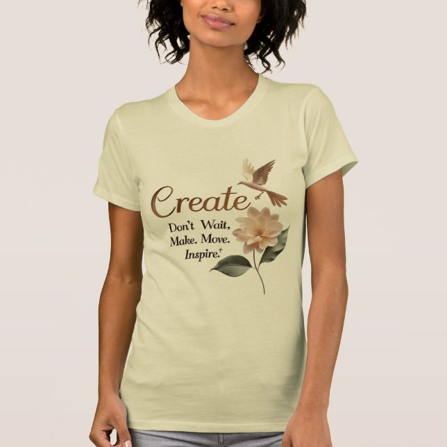 Botanical Minimal Quote Slim Fit Tee for Inspired  (Front)