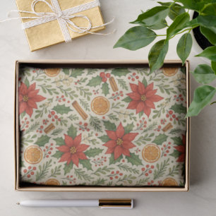 Botanical Mistletoe Classic Floral Art Pattern Tissue Paper