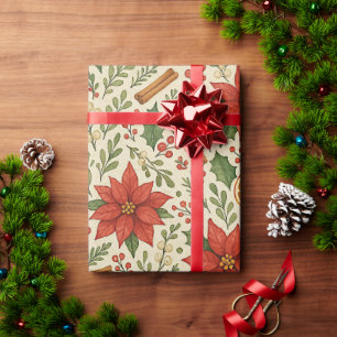 Botanical Mistletoe Classic Floral Art Pattern Wrapping Paper