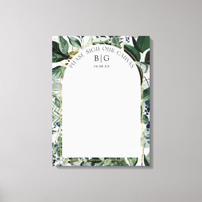 Botanical modern guestbook signature alternative (Front)