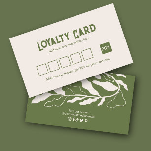 Botanical Modern Loyalty Cards