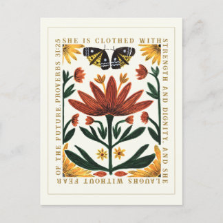 Botanical Modern Proverbs 31 Postcard