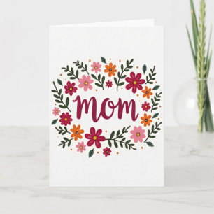 Botanical Mom Affectionate Art Card