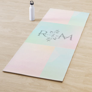 Botanical Monogram Pastel Yoga Mat