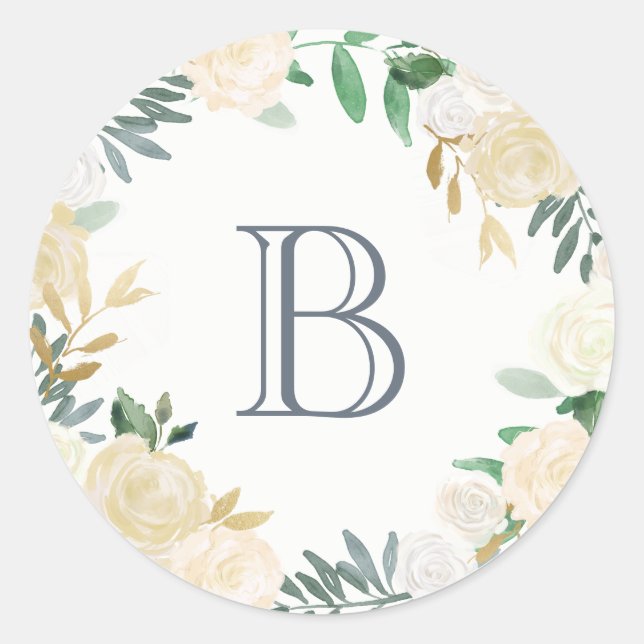 Botanical Monogram Sticker (Front)