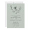 Botanical Monogram Wreath QR Code Sage Wedding Inv