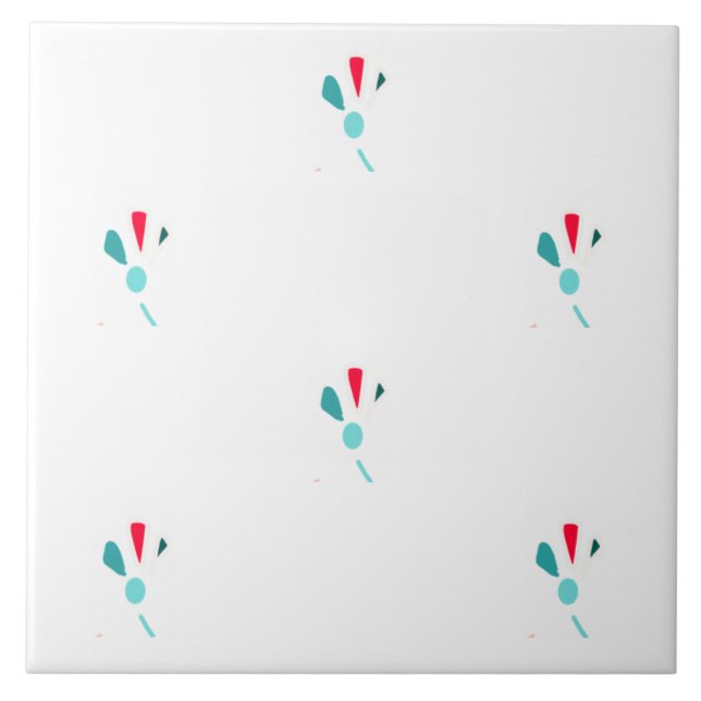 Botanical motif Ceramic Tile (Front)