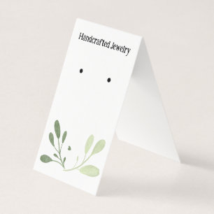 Botanical Motif Vertical Fold-Over Earring Card