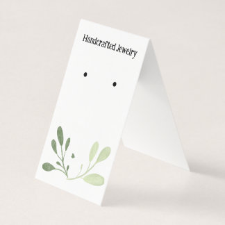 Botanical Motif Vertical Fold-Over Earring Card