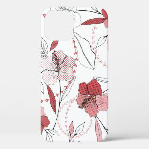 Botanical motifs. Isolated seamless flower pattern iPhone 12 Case