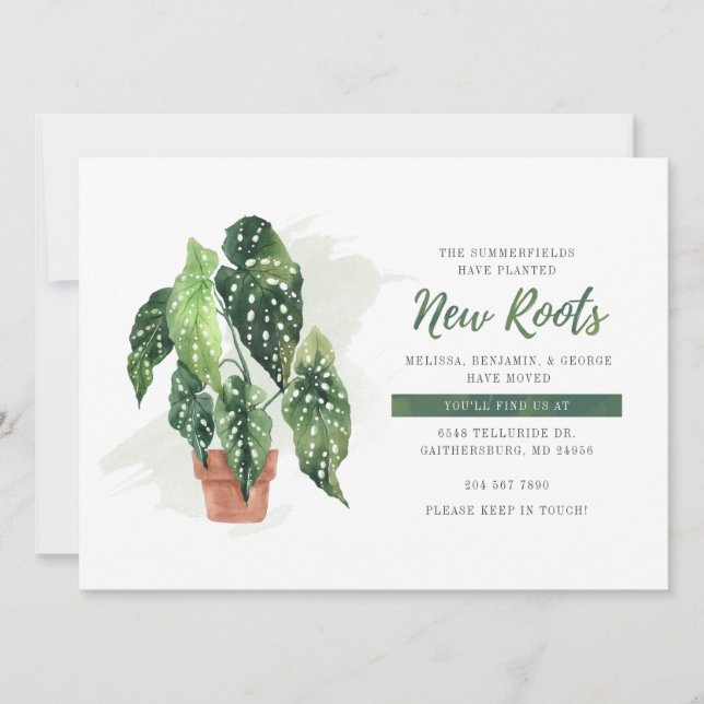 Botanical Moving Announcement (Front)